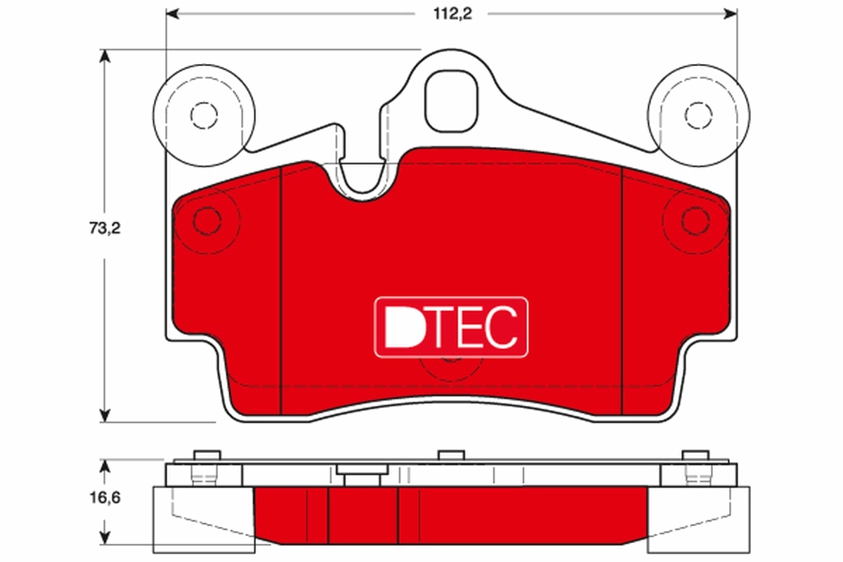 Brake Pad Set, disc brake DTEC COTEC GDB1653DTE