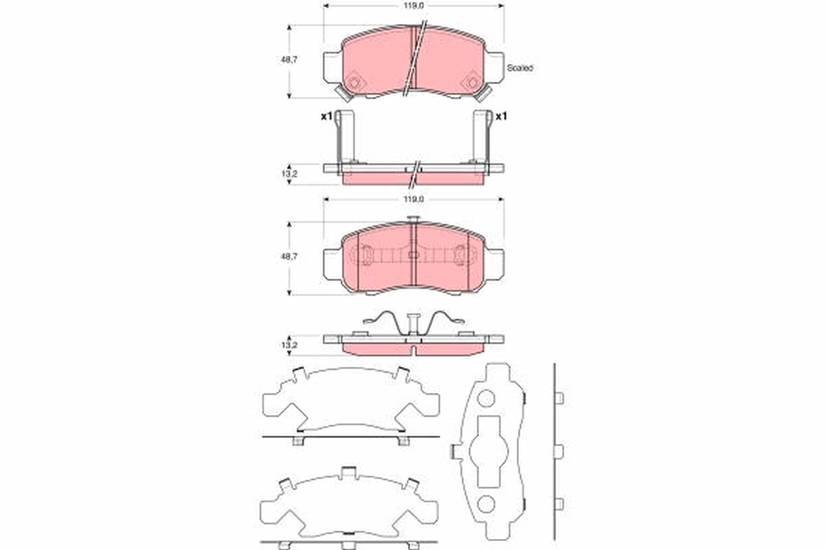 Brake Pad Set, disc brake GDB3376