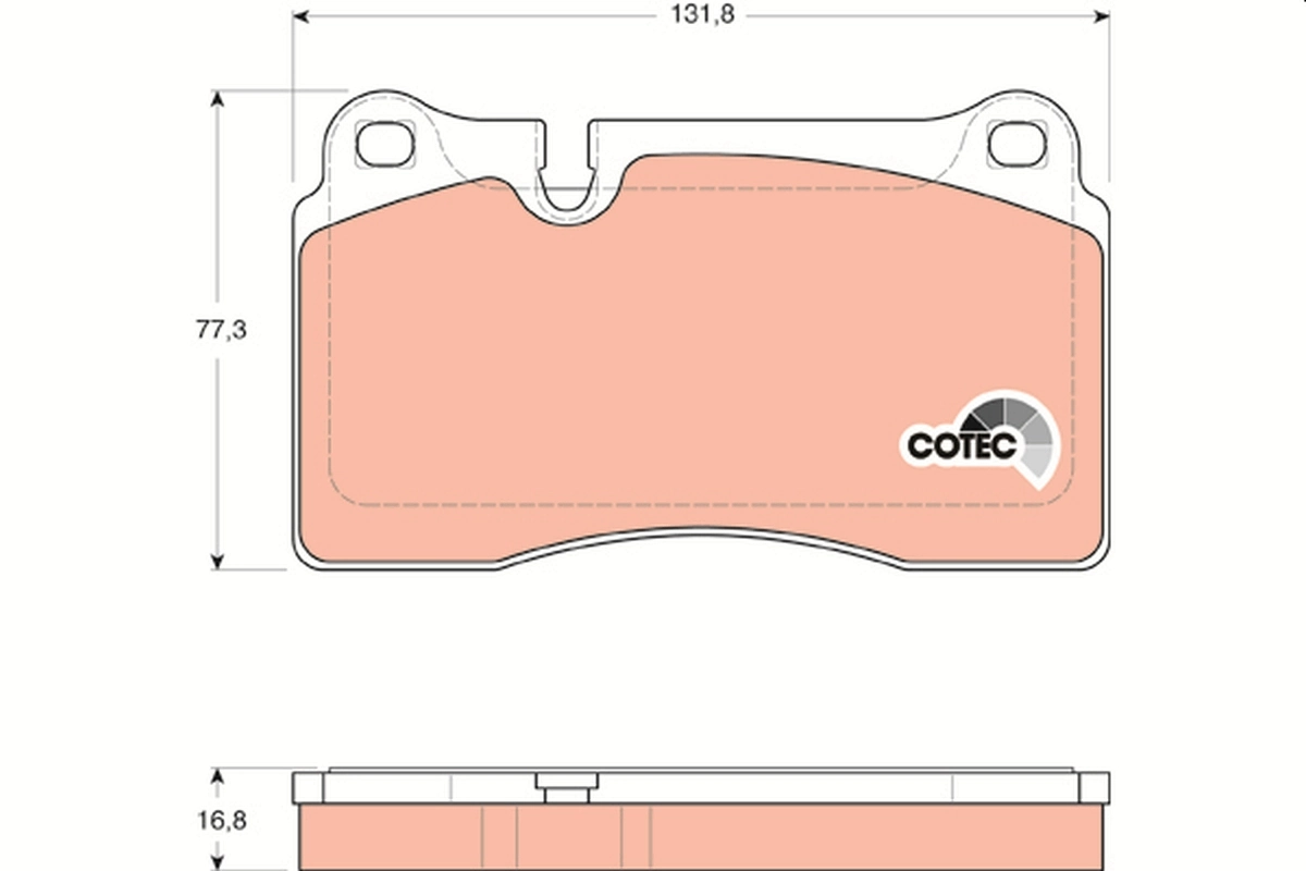 Brake Pad Set, disc brake COTEC GDB1670