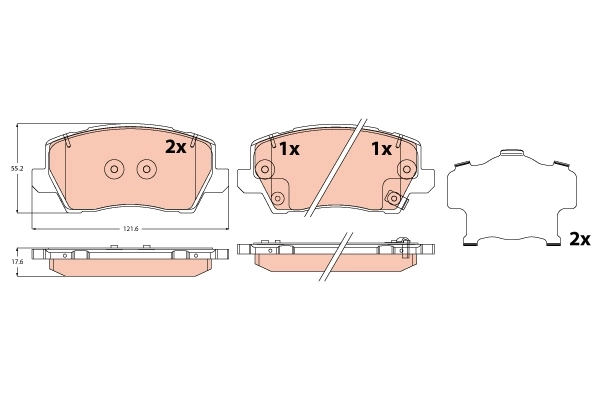 Brake Pad Set, disc brake GDB2329