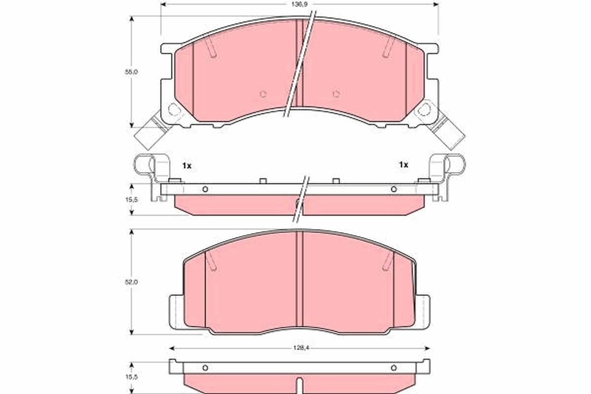 Brake Pad Set, disc brake GDB3086