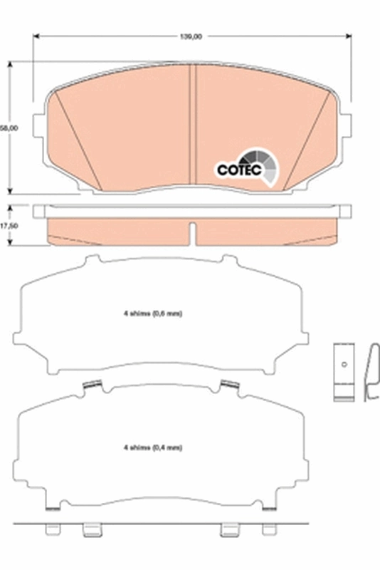 刹车片 COTEC GDB3471