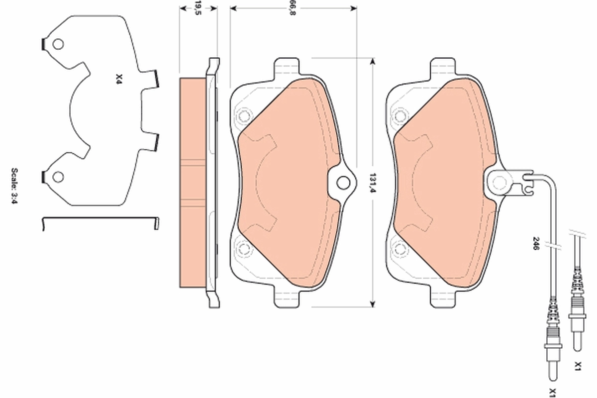 Brake Pad Set, disc brake GDB1895