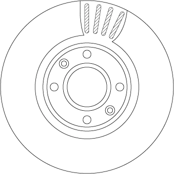 Brake Disc TRW SINGLE DF4813S