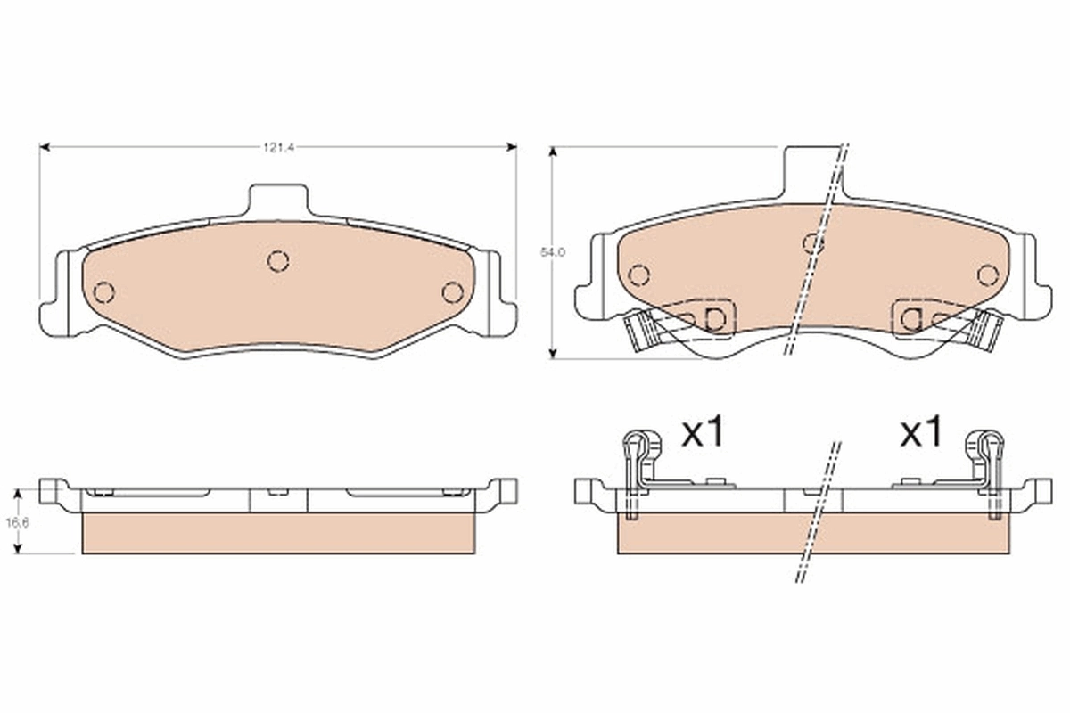 Brake Pad Set, disc brake GDB3570