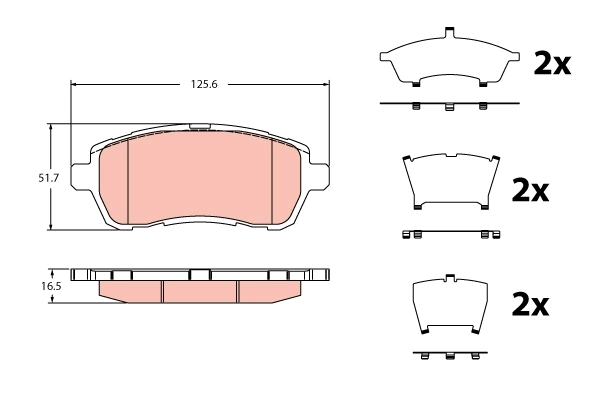 Brake Pad Set, disc brake GDB2404
