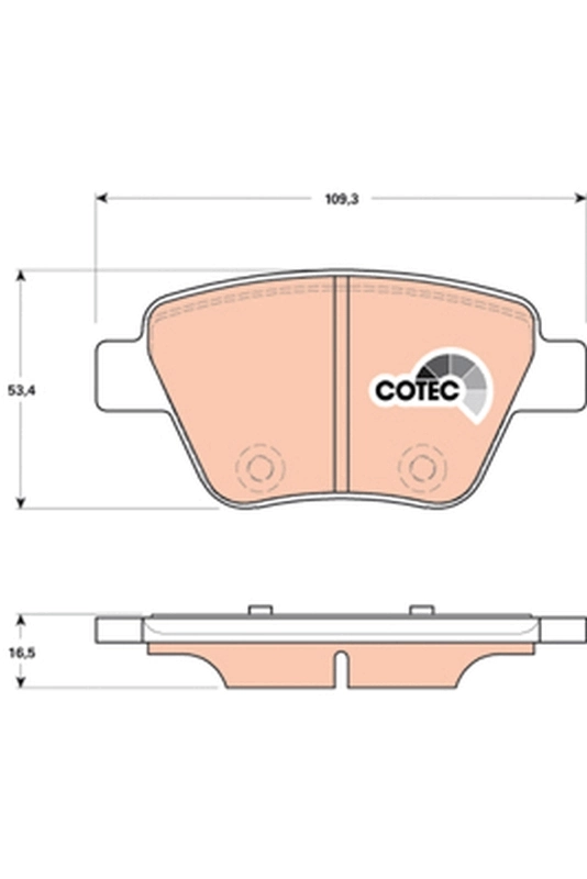 Brake Pad Set, disc brake COTEC GDB1841