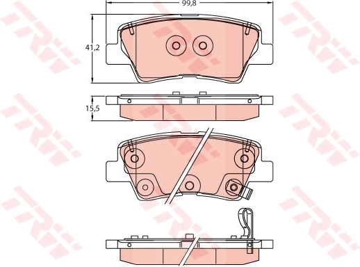 Brake Pad Set, disc brake GDB2242