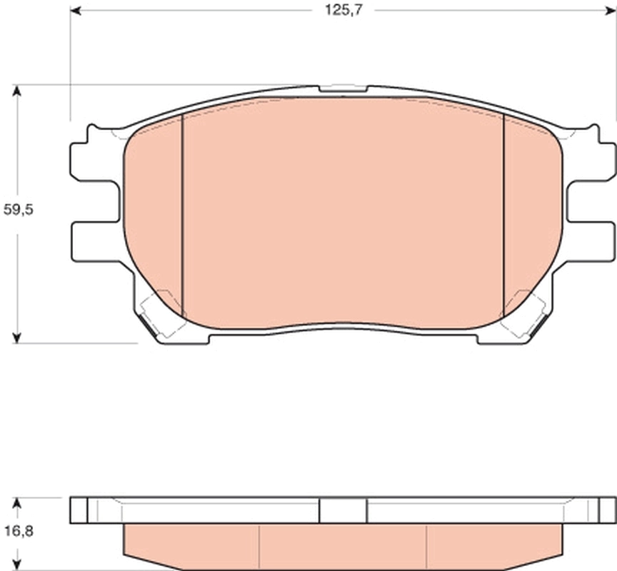 Brake Pad Set, disc brake GDB3414