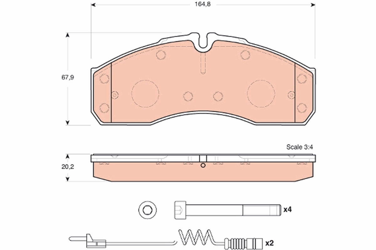 Brake Pad Set, disc brake GDB1694