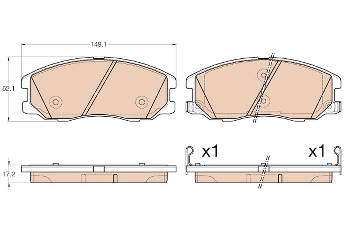 Brake Pad Set, disc brake GDB1978