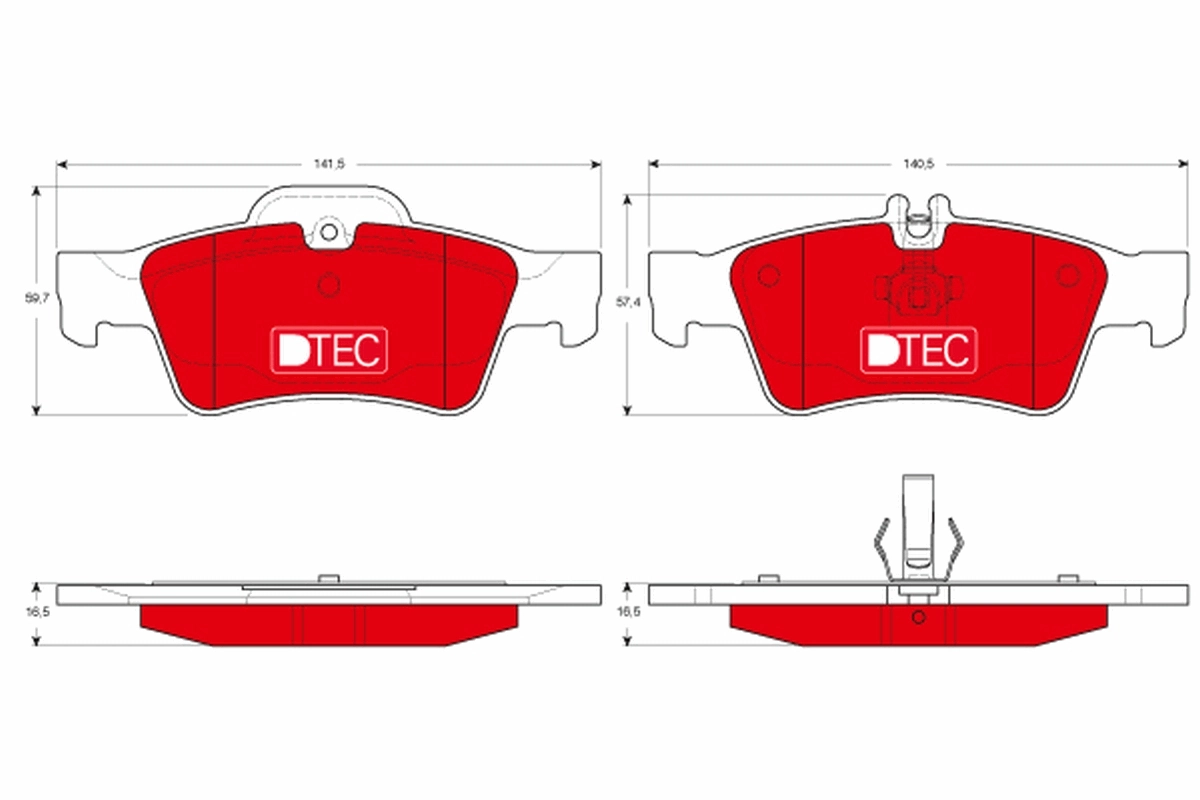 Brake Pad Set, disc brake DTEC COTEC GDB1546DTE