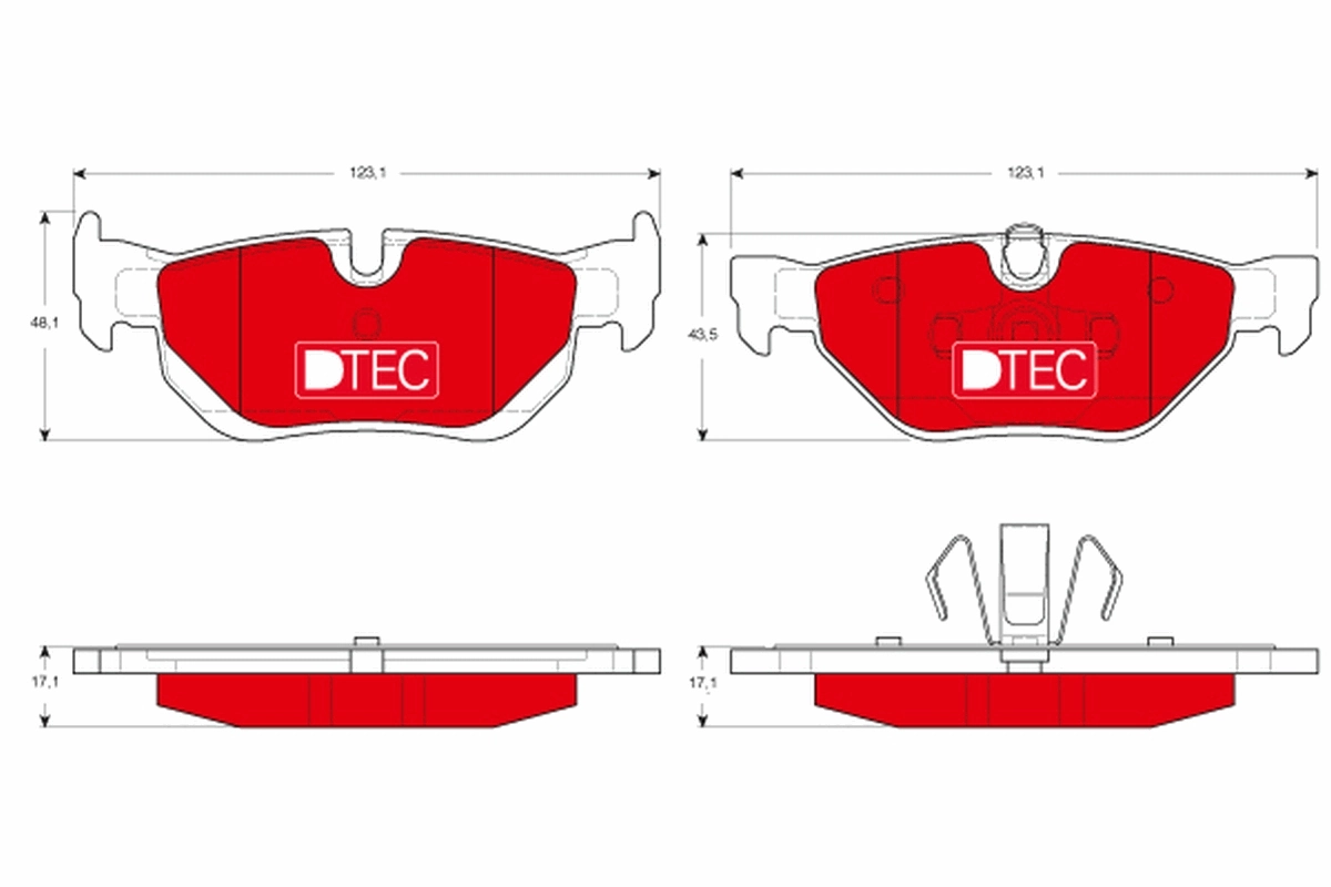Brake Pad Set, disc brake DTEC COTEC GDB1626DTE