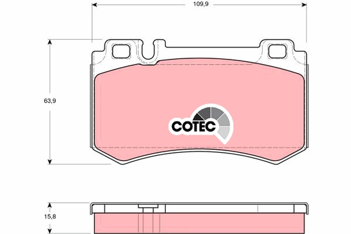 Brake Pad Set, disc brake COTEC GDB1544