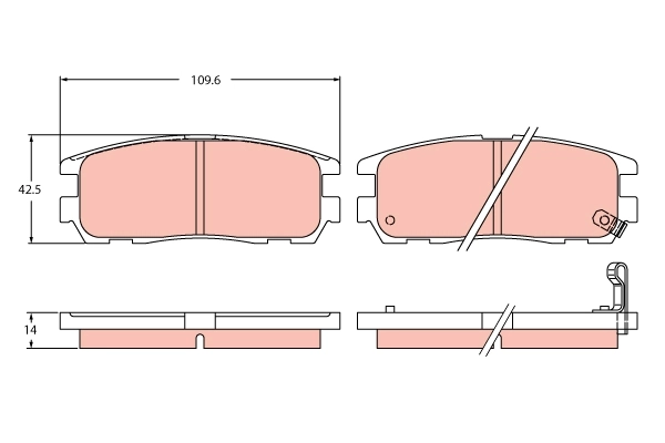 Brake Pad Set, disc brake GDB2452