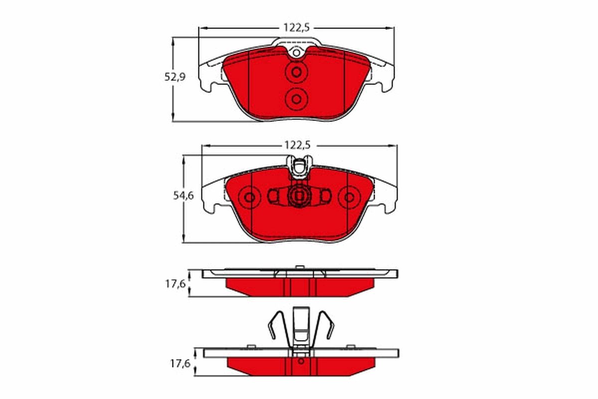 Brake Pad Set, disc brake DTEC COTEC GDB2051DTE