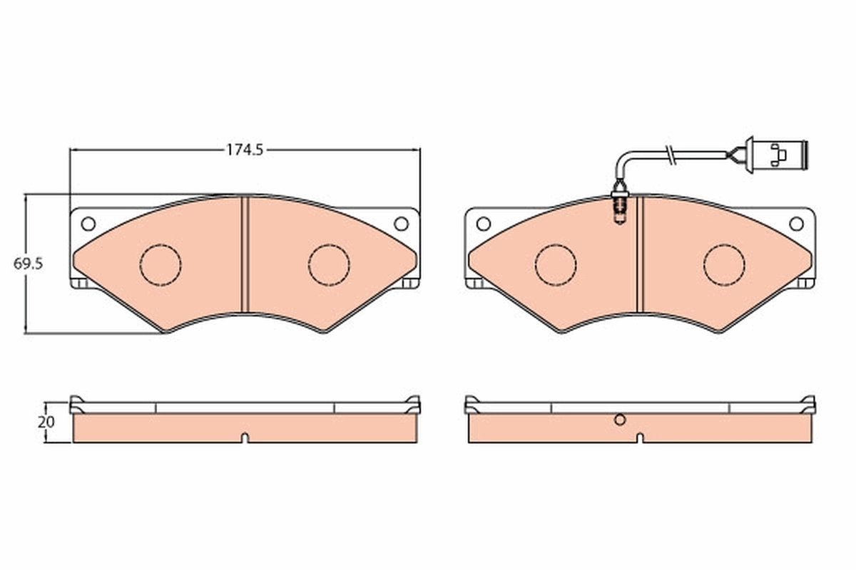 Brake Pad Set, disc brake GDB5062