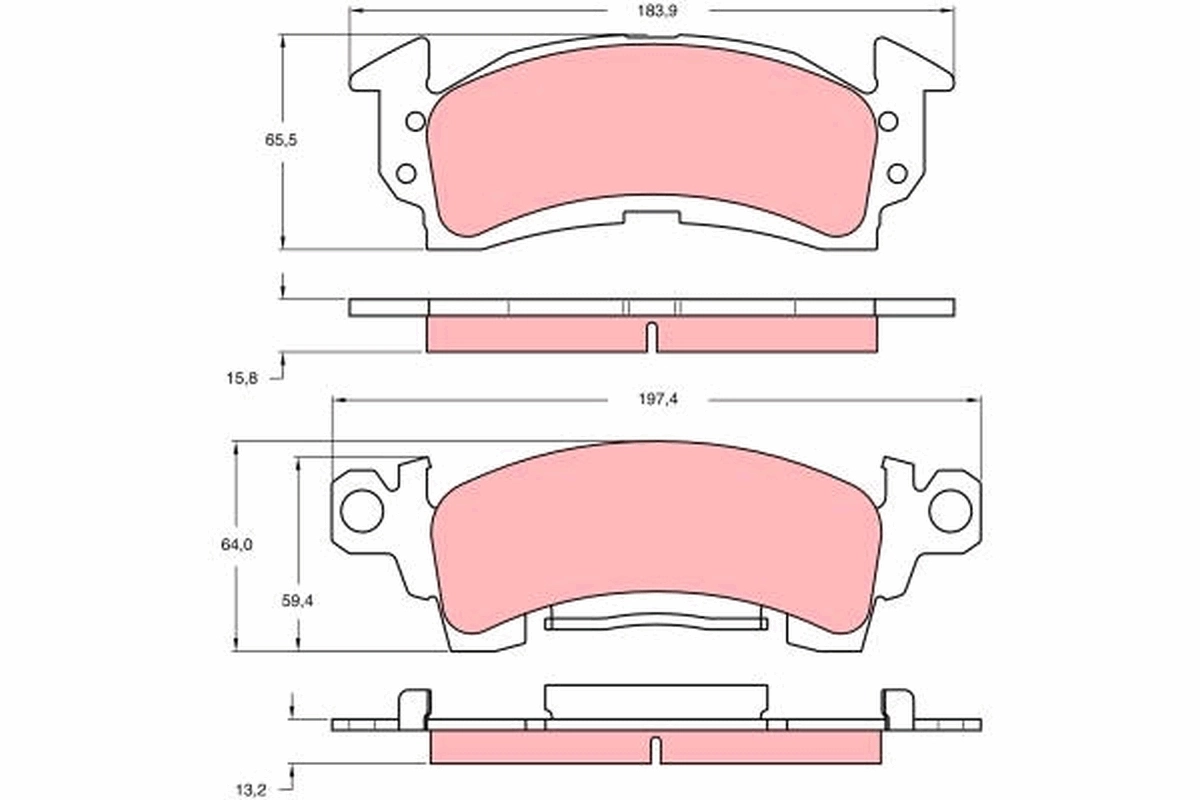 Brake Pad Set, disc brake GDB742