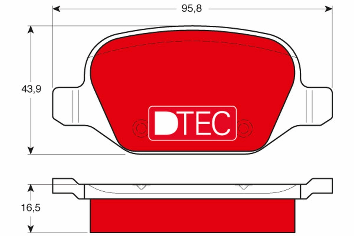 Brake Pad Set, disc brake DTEC COTEC GDB1396DTE