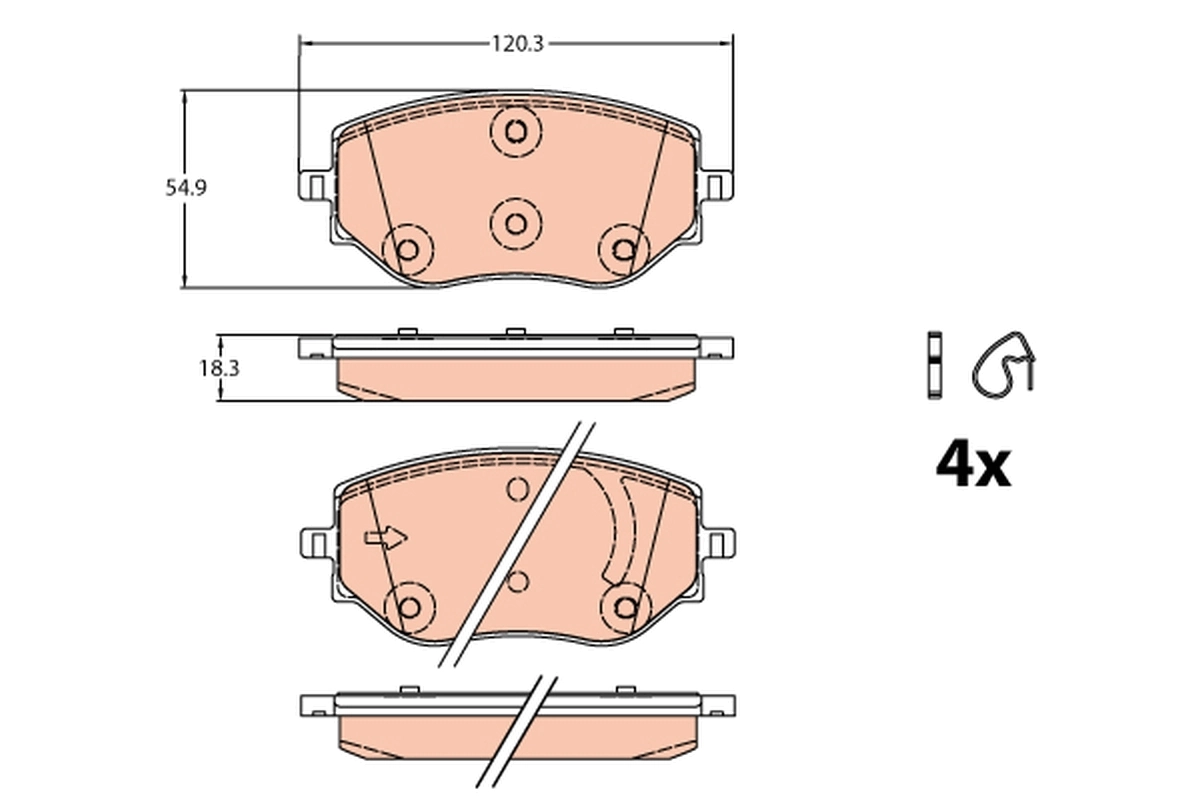 Brake Pad Set, disc brake GDB2324