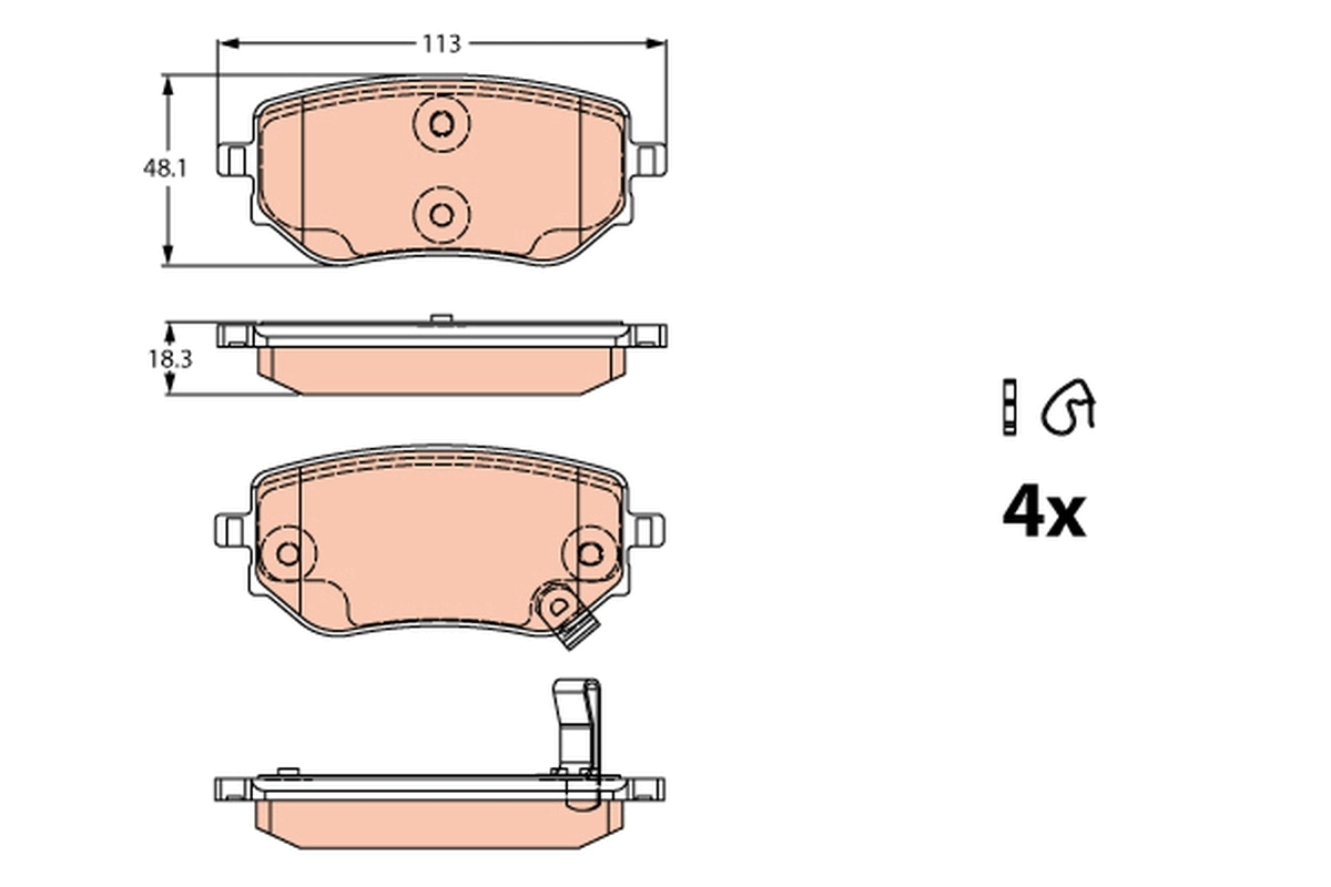 Brake Pad Set, disc brake GDB2270