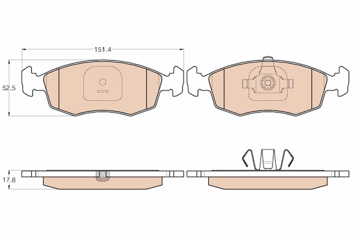 Brake Pad Set, disc brake GDB2015