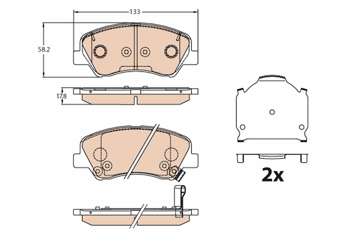 Brake Pad Set, disc brake GDB3630