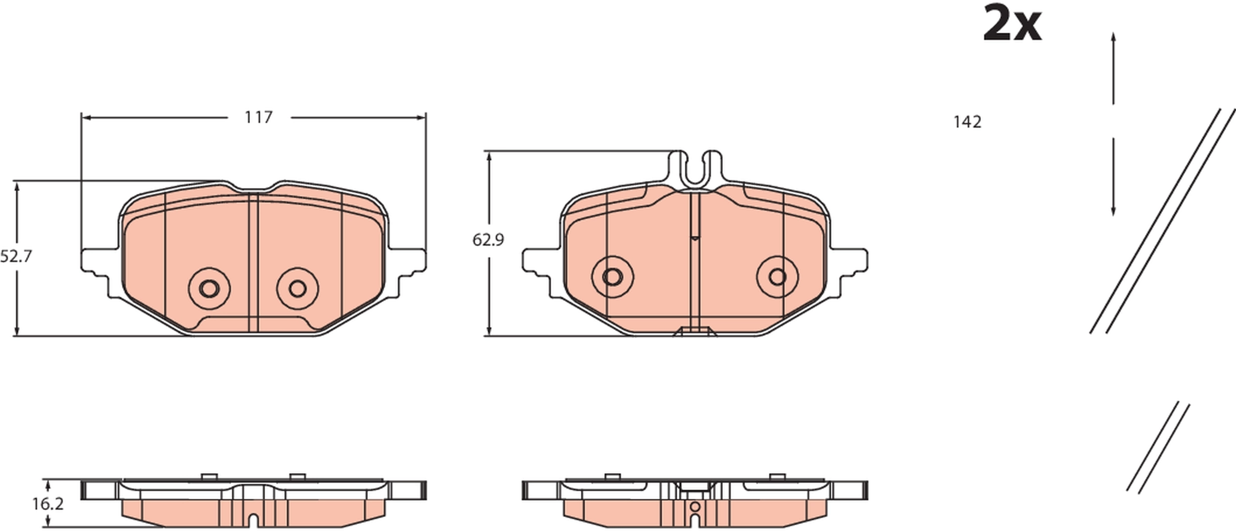Brake Pad Set, disc brake GDB2472