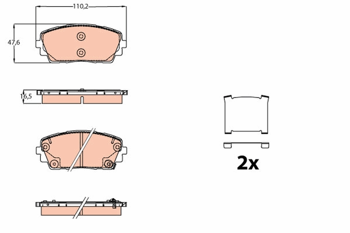Brake Pad Set, disc brake GDB2160