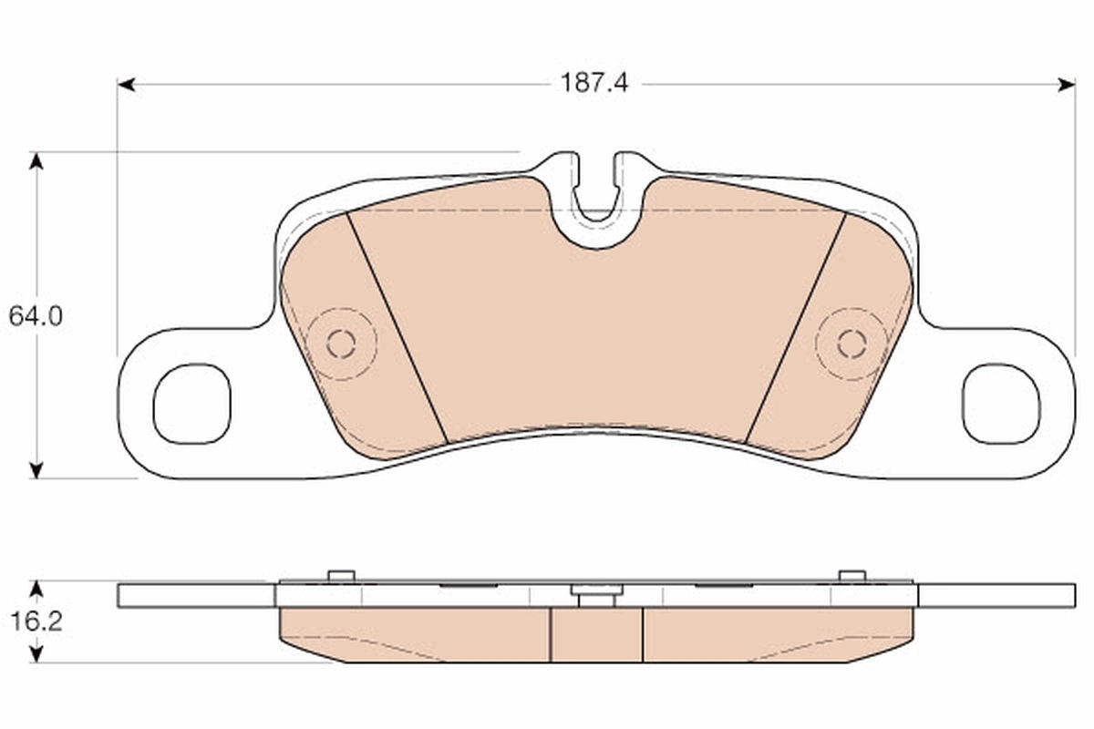 Brake Pad Set, disc brake COTEC GDB1962