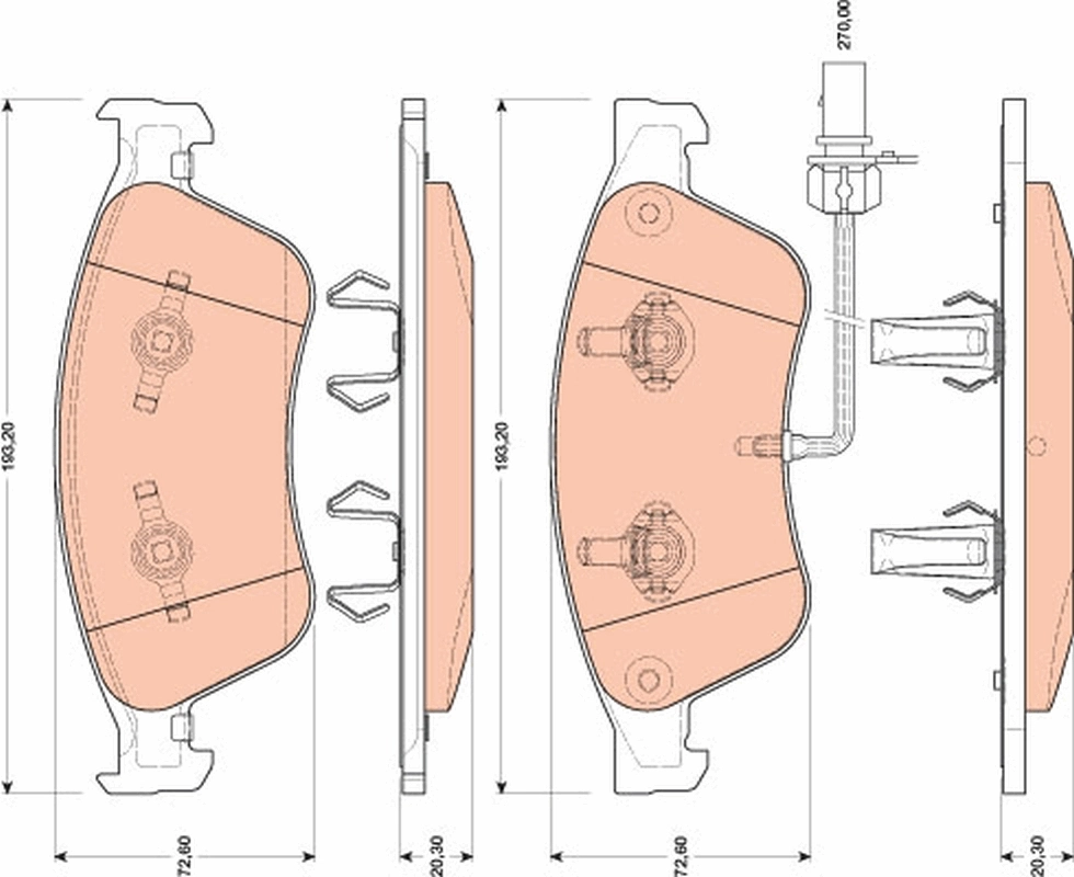 Brake Pad Set, disc brake GDB1811