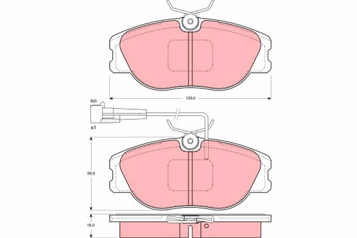 Brake Pad Set, disc brake GDB1052