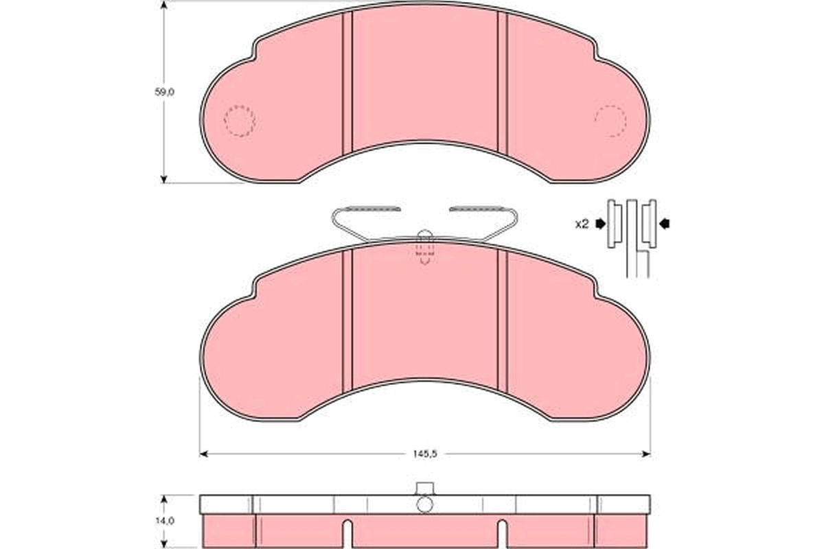 Brake Pad Set, disc brake GDB950