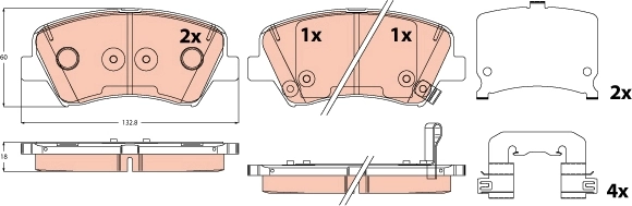 Brake Pad Set, disc brake GDB2510