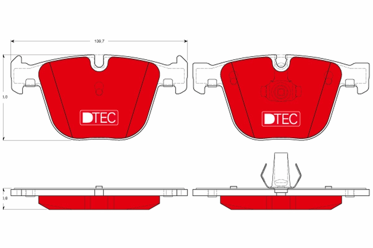 Brake Pad Set, disc brake DTEC COTEC GDB1502DTE