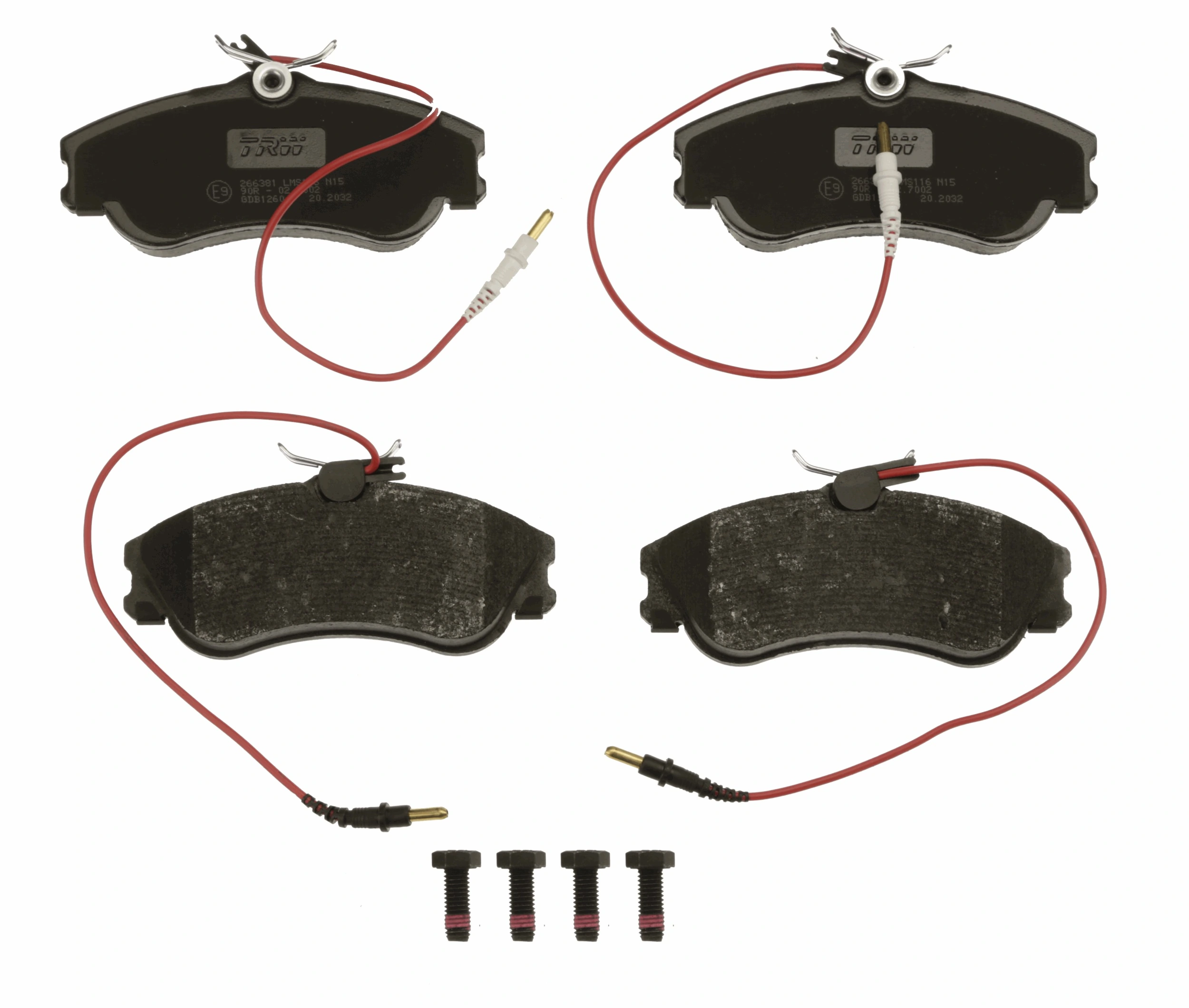 Brake Pad Set, disc brake COTEC GDB1260