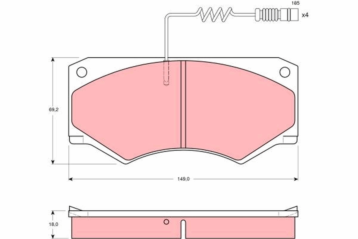 Brake Pad Set, disc brake GDB1067