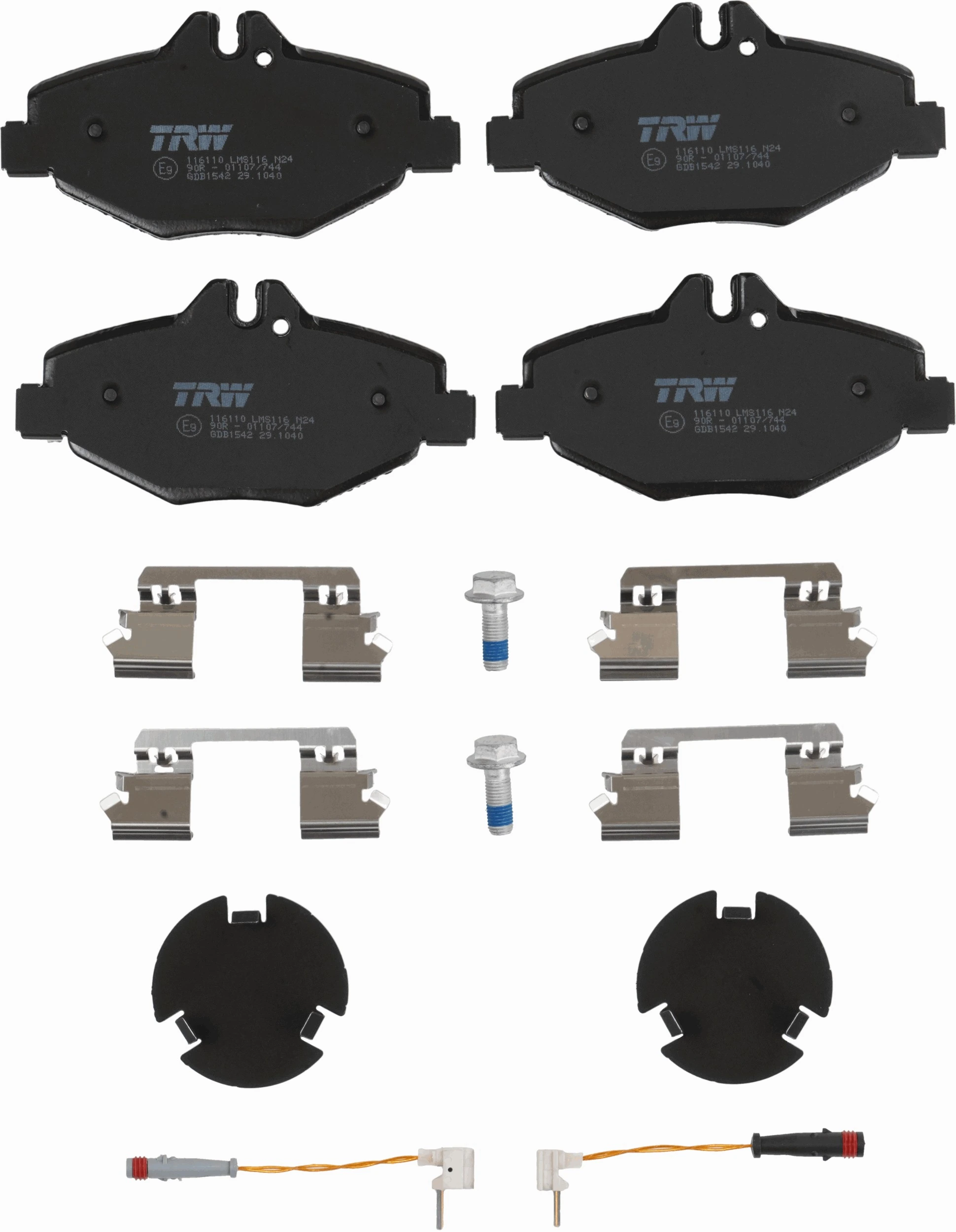 ערכת רפידות בלם, בלמי דיסק COTEC GDB1542