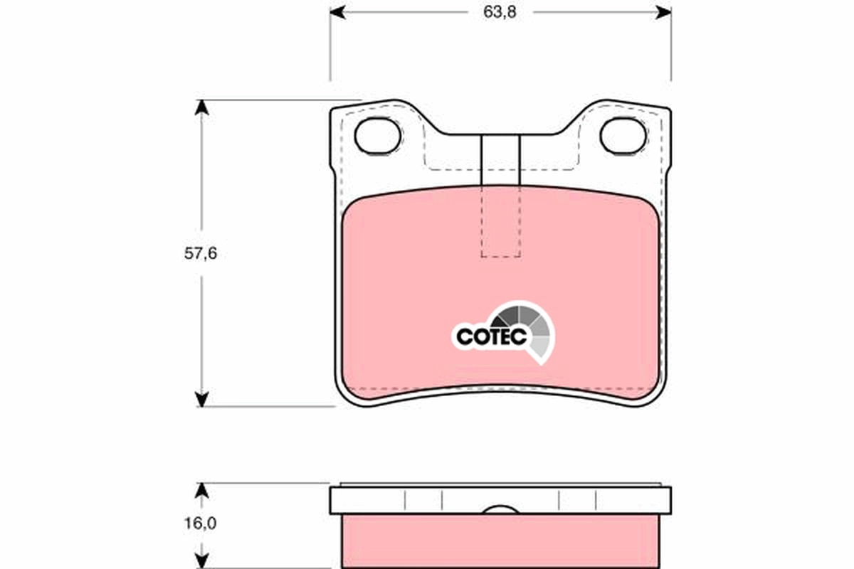 Brake Pad Set, disc brake COTEC GDB1432