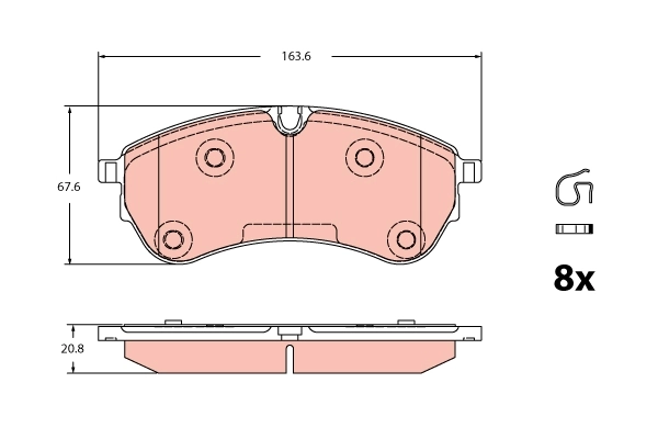 Brake Pad Set, disc brake GDB2362