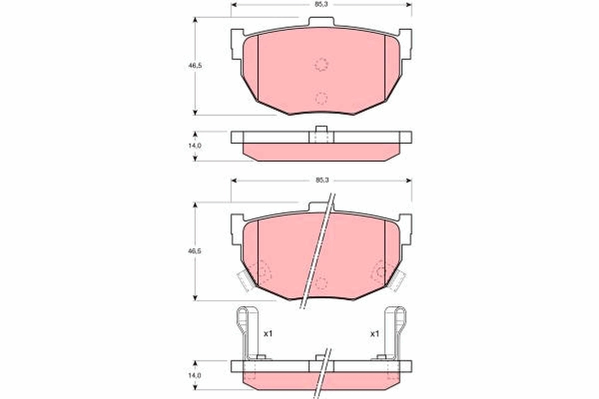 Brake Pad Set, disc brake GDB1010