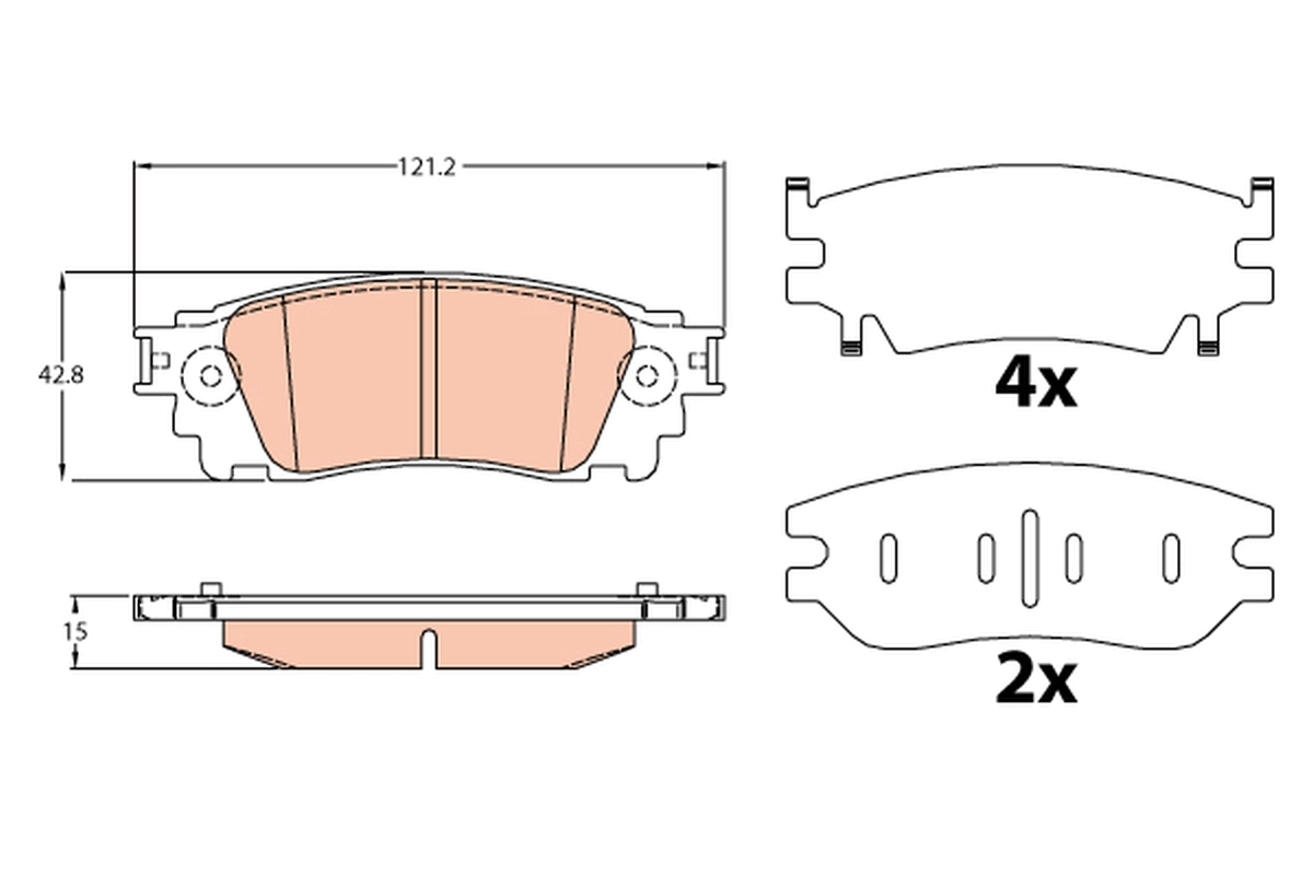 Brake Pad Set, disc brake GDB4459