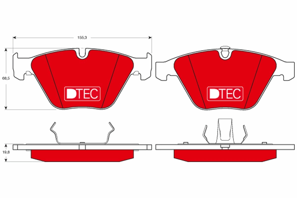 Brake Pad Set, disc brake DTEC COTEC GDB1498DTE