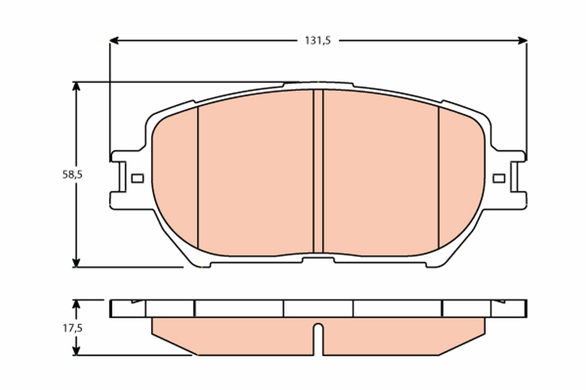 Brake Pad Set, disc brake GDB3628