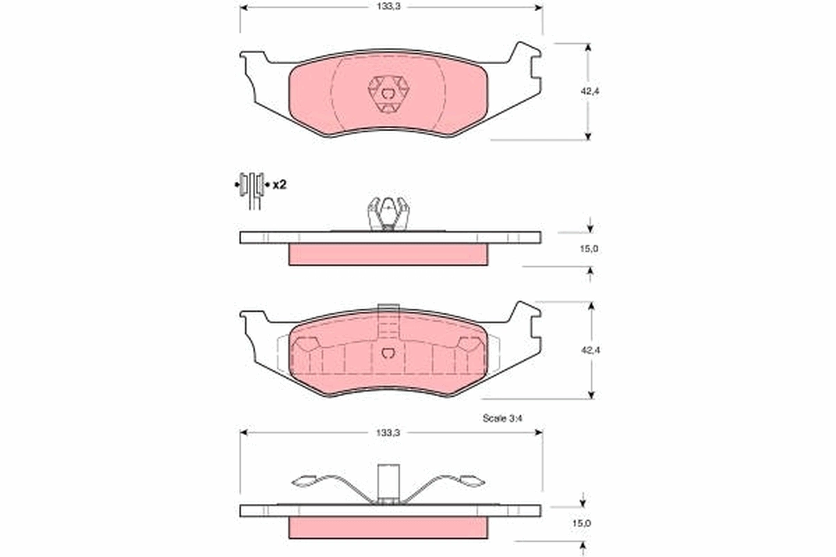 Brake Pad Set, disc brake GDB4012