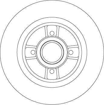 Brake Disc TRW SINGLE DF4272BS