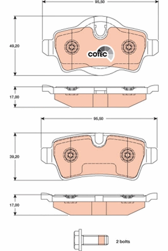 Brake Pad Set, disc brake COTEC GDB1766
