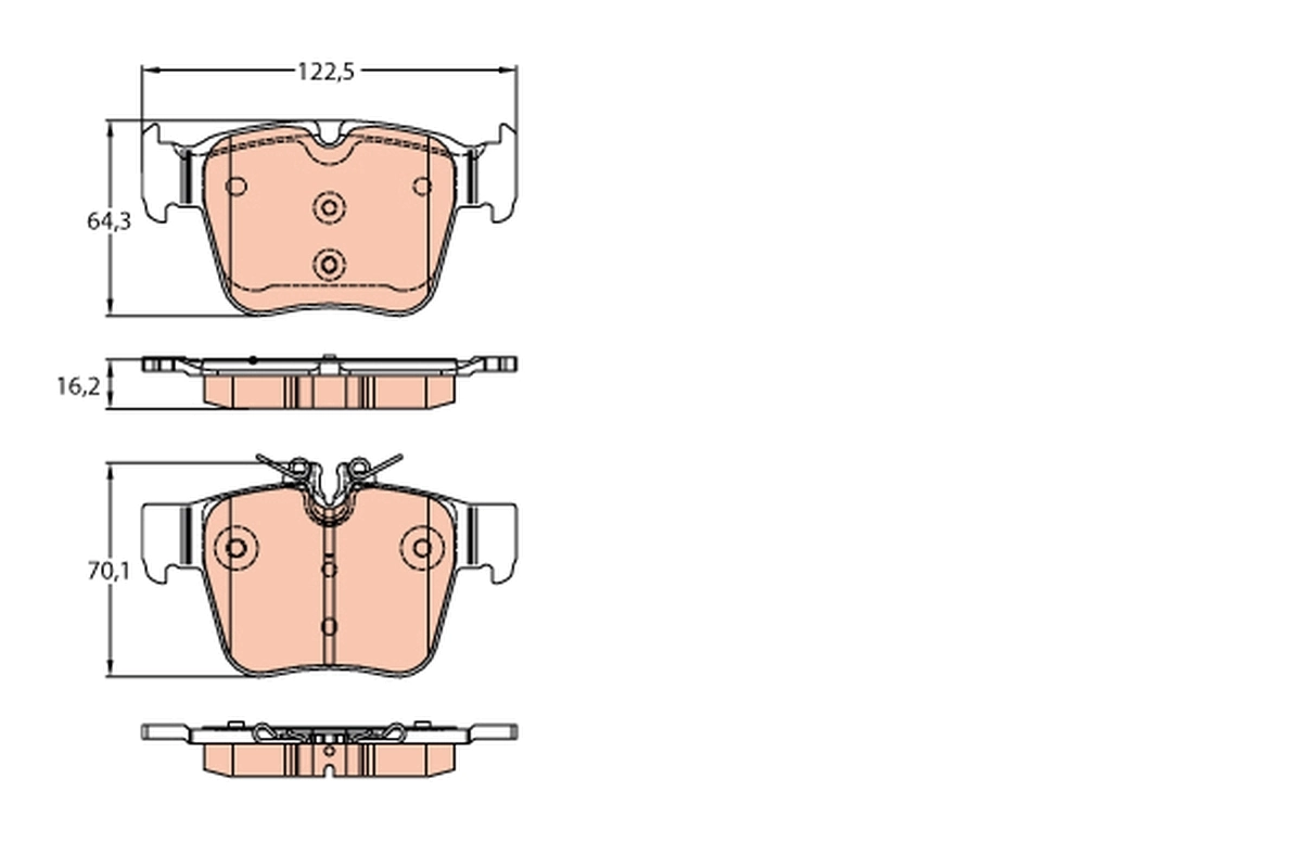 Brake Pad Set, disc brake GDB2154