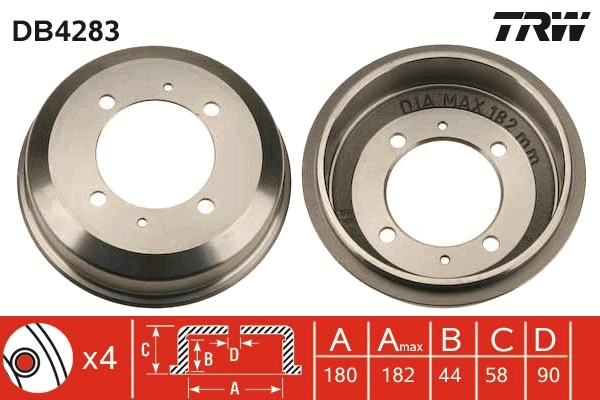 TRW DB4283 Brake Drum