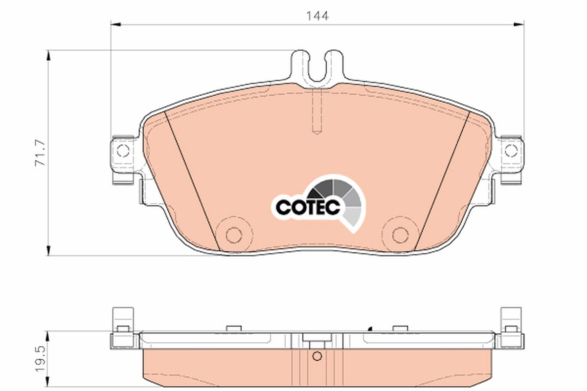 Brake Pad Set, disc brake COTEC GDB1932